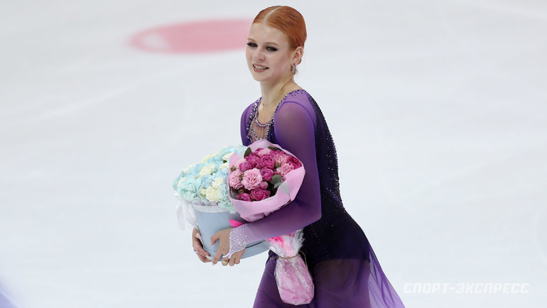    Александра Трусова после показательного выступления. 6 июля 2024 года.Федор Успенский