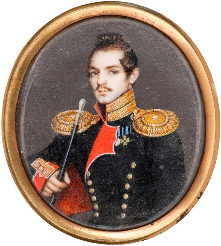Портрет прапорщика Лейб-гвардии Измайловского полка. 1830-е. Неизвестный художник.