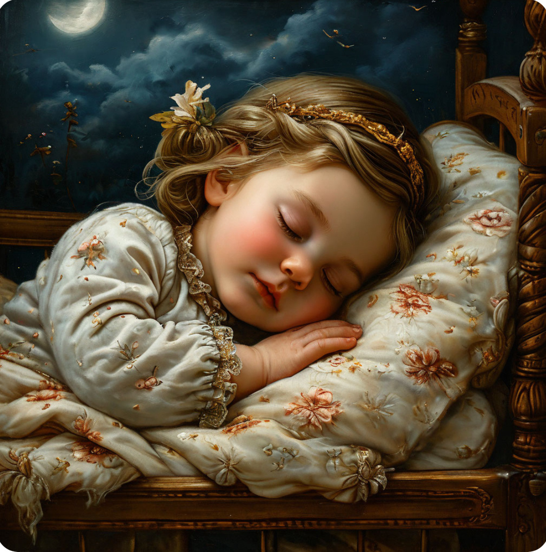 
Режим дня играет важную роль в развитии и здоровье ребёнка с самого рождения. Вот несколько причин, почему режим дня важен для малыша:
* Помогает ребёнку адаптироваться к окружающему миру и понимать, когда наступает время для сна, еды, игр и общения.
* Способствует развитию нервной системы и формированию биологических ритмов.
* Обеспечивает правильное физическое и психическое развитие ребёнка.
* Позволяет родителям планировать своё время и заботиться о ребёнке в соответствии с его потребностями.

Как музыка помогает укладывать ребёнка спать? 

Музыка — отличный помощник в создании спокойной атмосферы и подготовке ребёнка ко сну. Вот несколько способов использования музыки для укладывания ребёнка спать:
* Создавайте музыкальный фон перед дневным сном включив спокойную музыку или белый шум, ежедневно одну и ту же, так ребенок со временем привыкнет к тому, что после этой музыки поспать можно и пару часов. 
Перед сном на ночь выбирайте другую музыку или звуки сверчков, так же одну и туже, таким образом ребенок будет понимать, что спать придется до утра. 
*За 40 - 60 минут до сна создайте в комнате ребенка полумрак, исключите громкую музыку или телевизор. 


* С первых дней жизни старайтесь совершать одинаковые действия перед сном ( полумрак, спокойная атмосфера, располагающая ко сну, купание, музыка) в одинаковое время. Тогда со временем Вы будете точно знать во сколько ребенок засыпает и сможете спланировать «время для родителей» 
