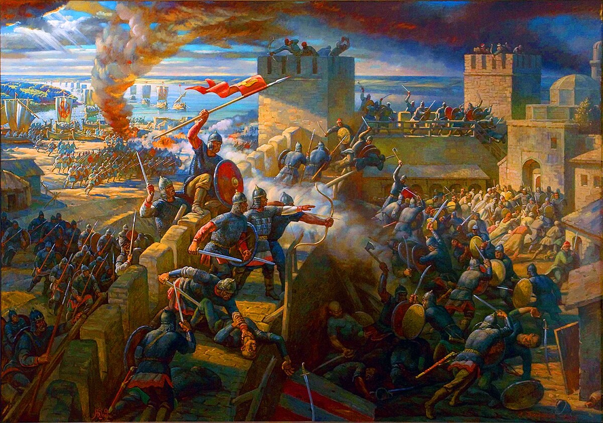 Разгром Хазарии Святославом Игоревичем. Из открытых источников сети интернет.