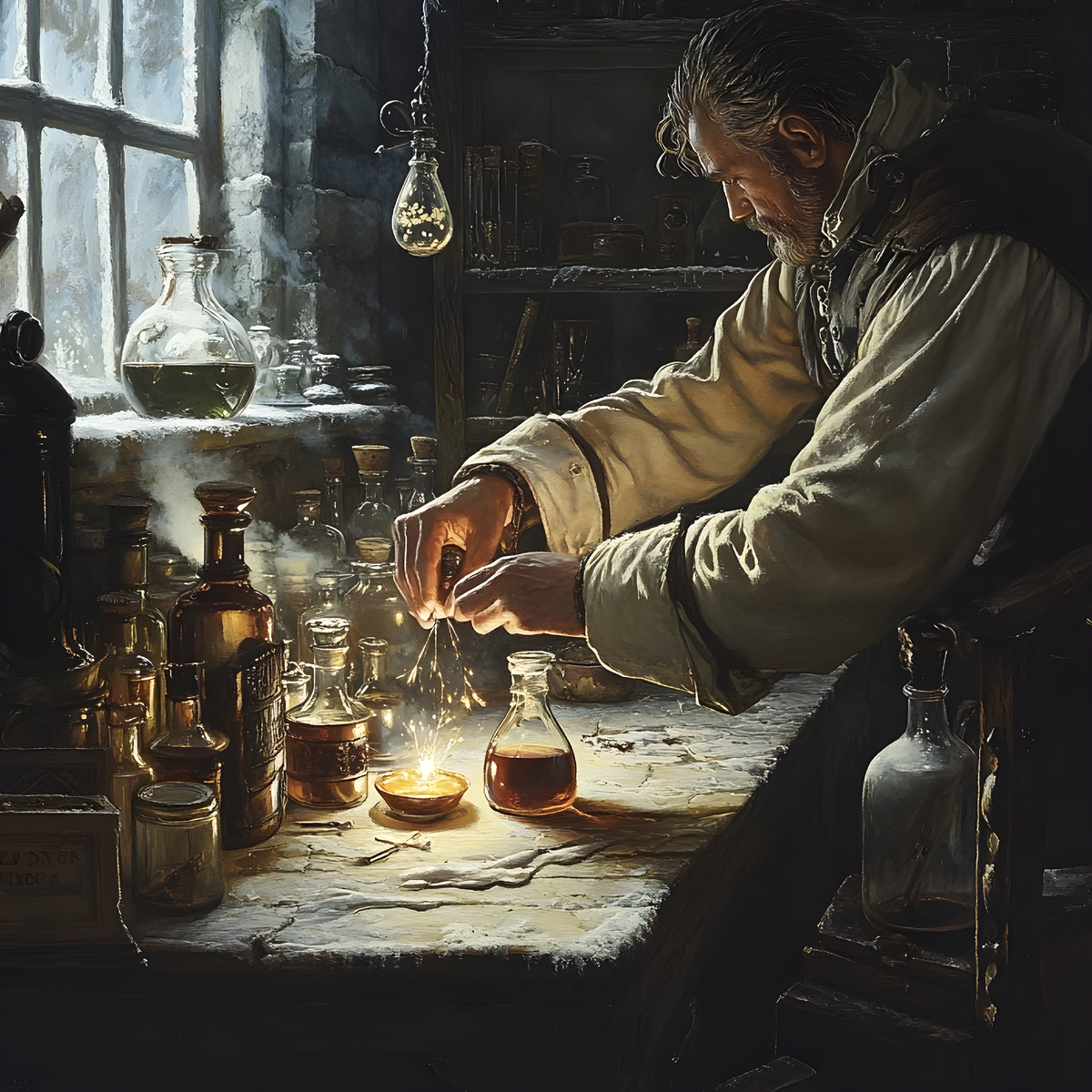 Рецепт был впервые опубликован в 1772 году и включал нашатырно-анисовые капли, лакричный экстракт и укропную воду, и носил название "Капли короля", потому что по поверью, он "мог вылечить любого больного от смерти"