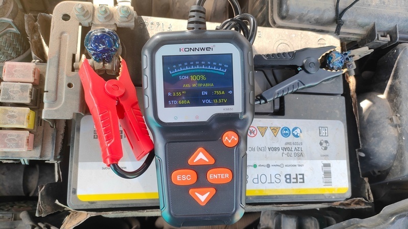 Показатели аккумулятора, который я недавно купил