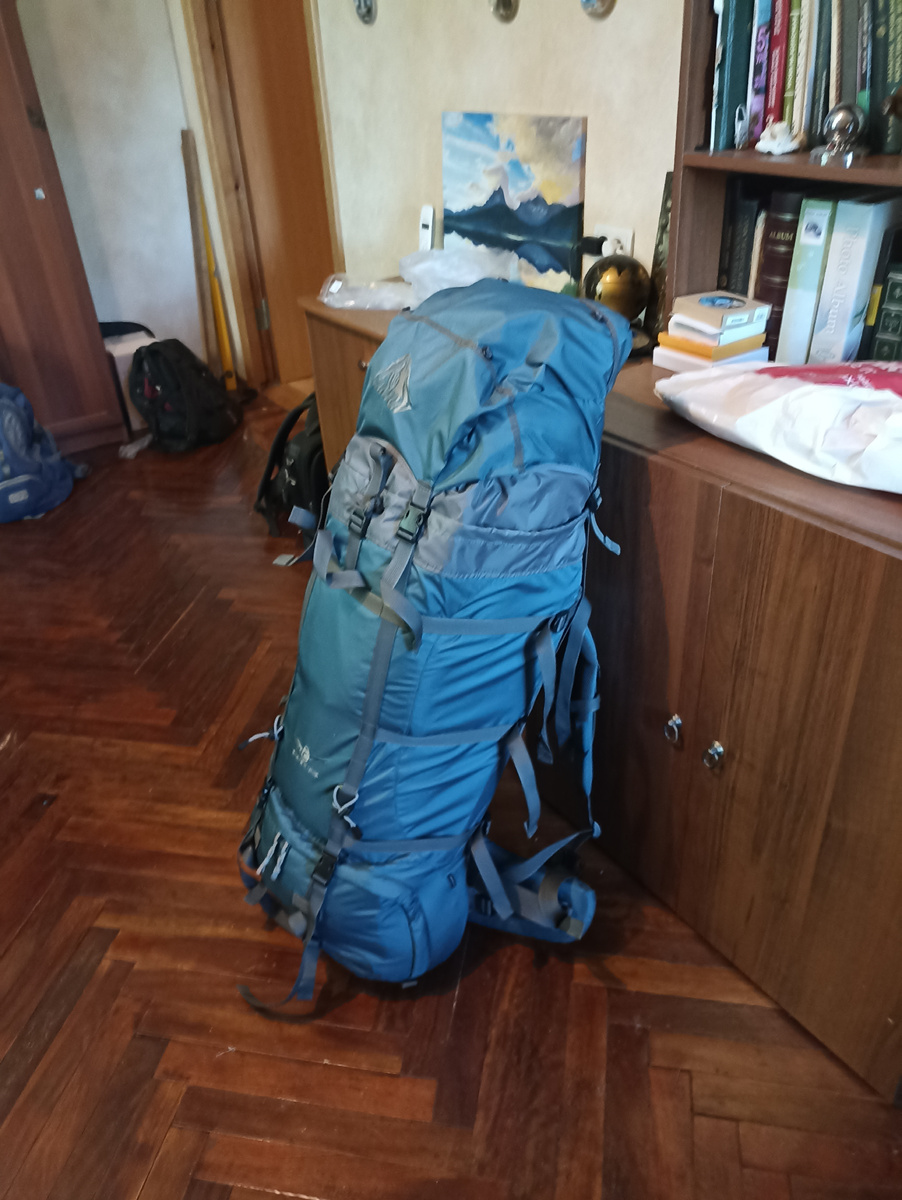 Упакованный рюкзак Снаряжение каньон 110. 