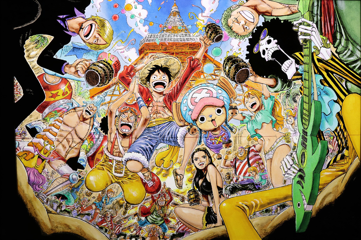 Рисунок Оды Эйичиро, автора сёнэн-манги и оригинала сценария аниме «One Piece» 