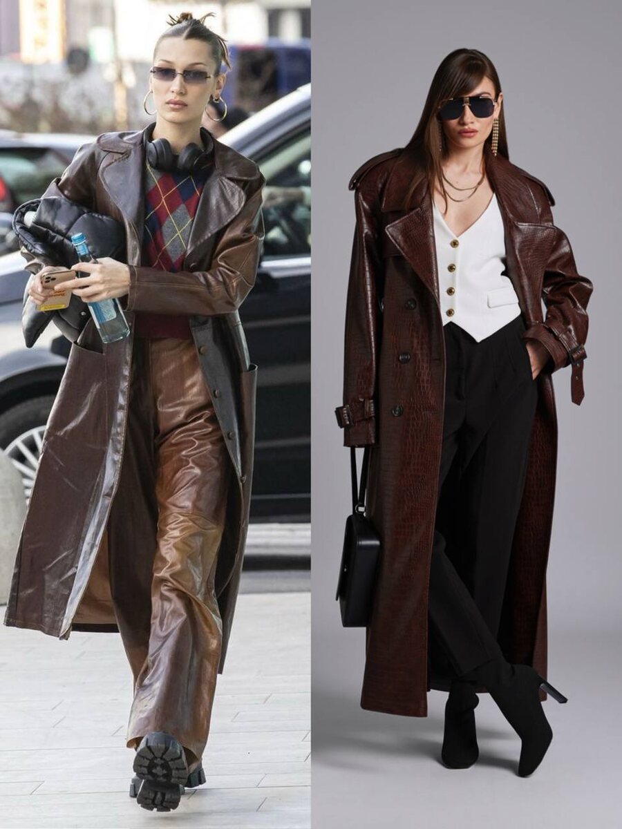 Дерзкий плащ из экокожи DreamWhite