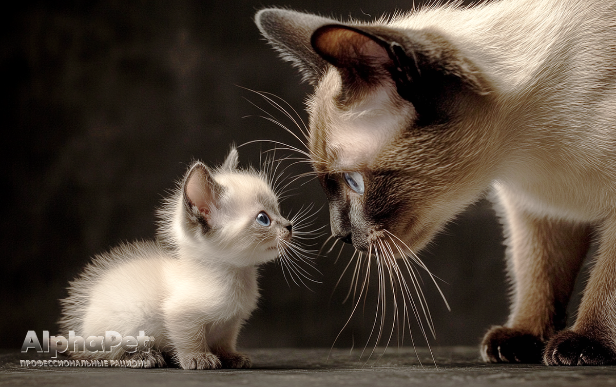 Почему мама-кошка отгрызает усы своим котятам? / Изображение: AlphaPet