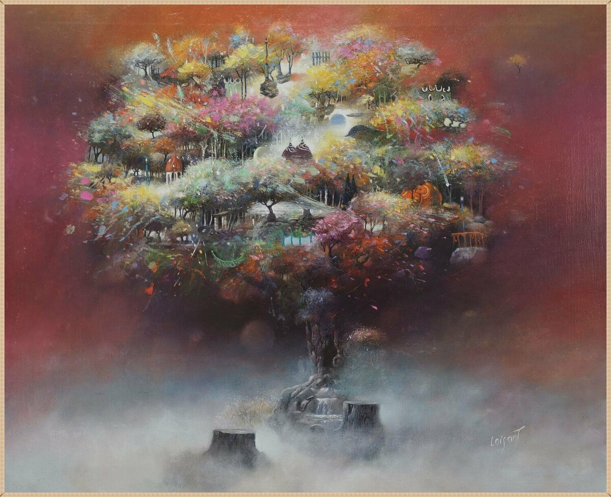 © Сильвен Луазан (Sylvain Loisant). Дерево деревьев осенью. Холст, масло. 54 х 65 см. 2018.