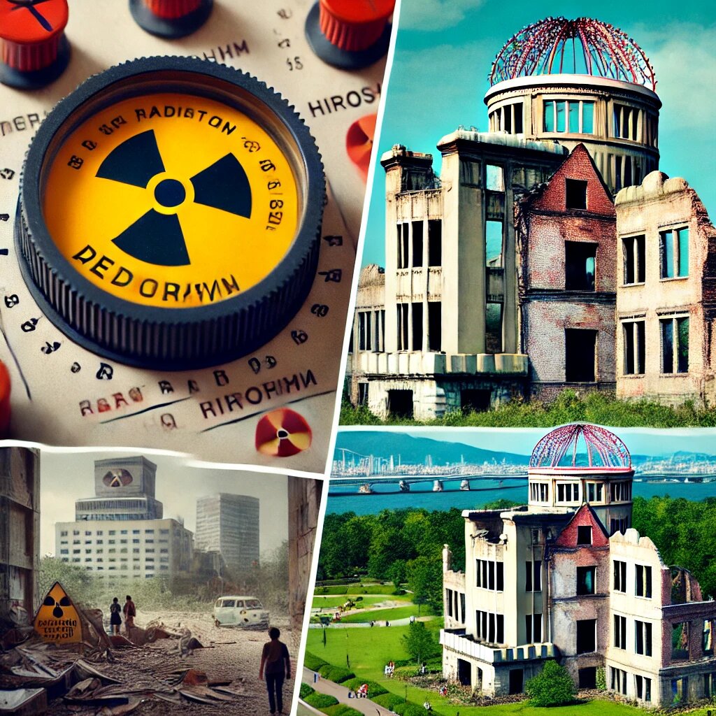 Радиация в Чернобыле и Мемориальный парк мира в Хиросиме