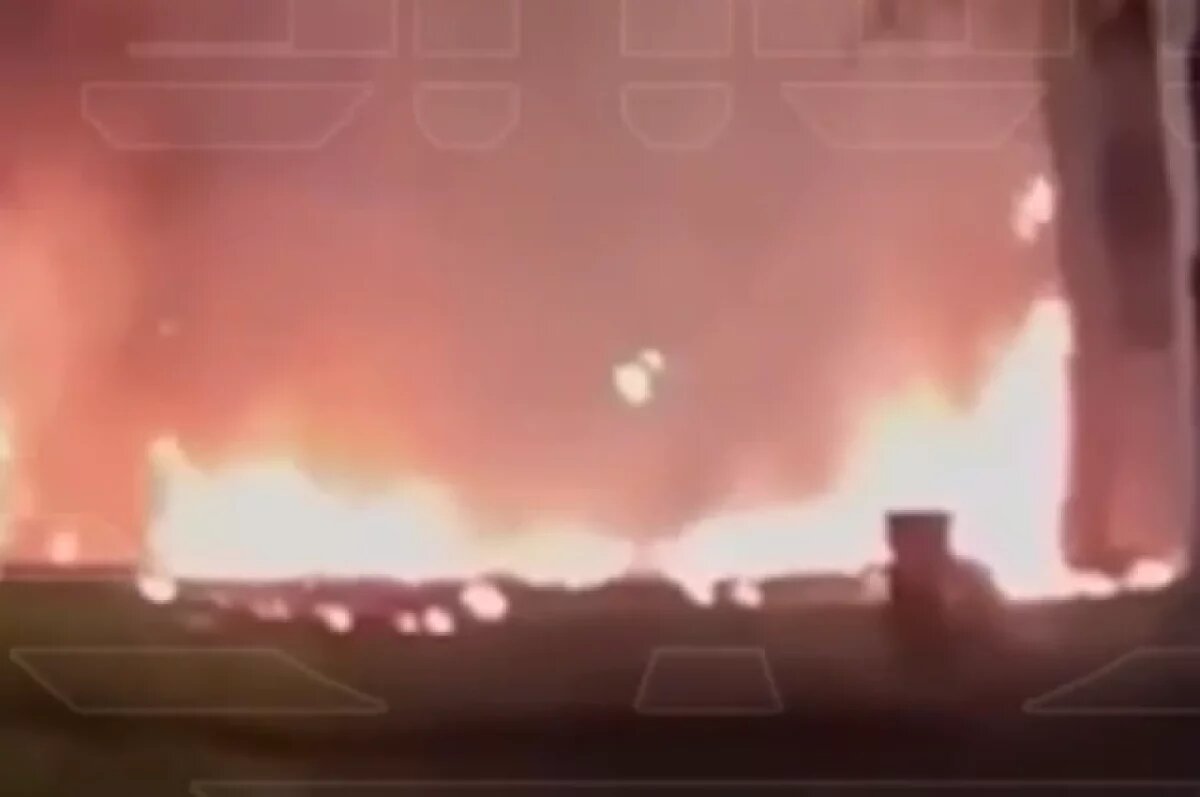    SHOT: жители Железногорска под Курском сообщают о пожаре в городе