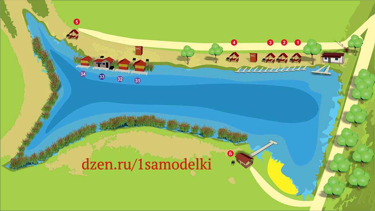 План рыбацкого пруда