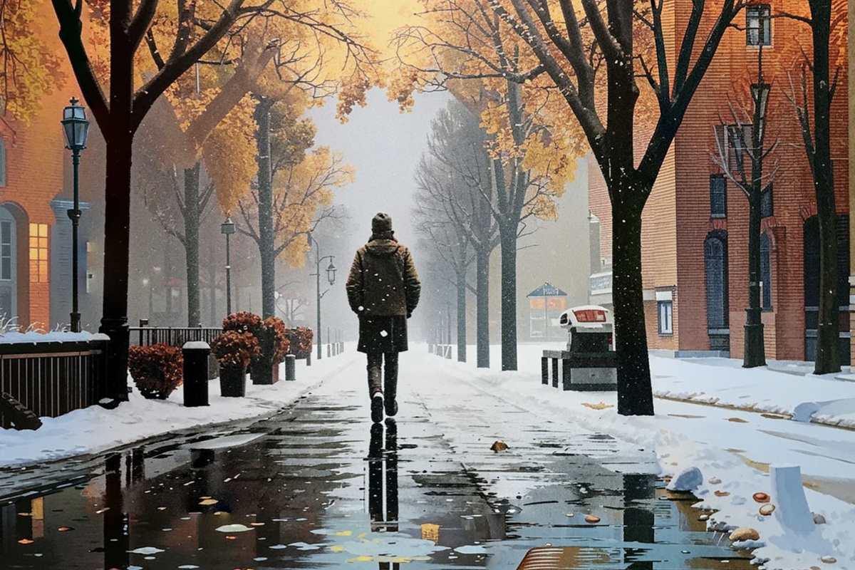 На Среднем Урале выпадет снег.  Фото: Изображение сгенерировано нейросетью Kandinsky 3.1