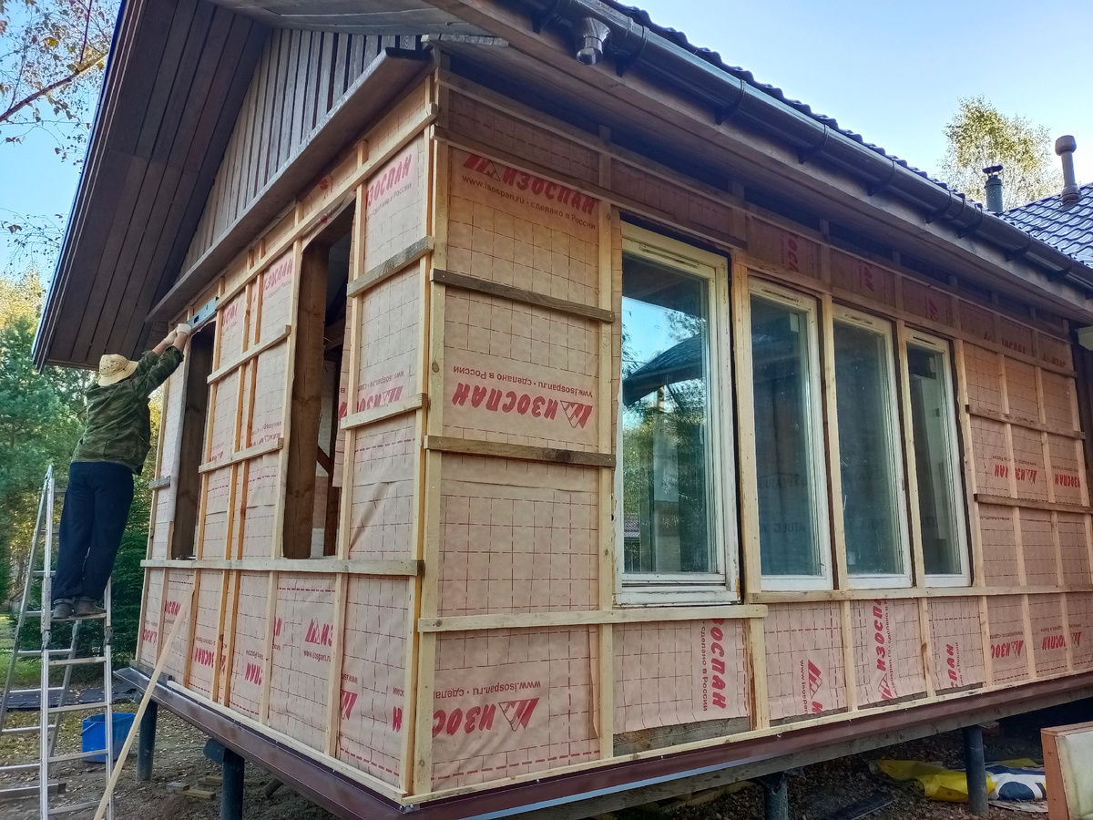 Установка окон.