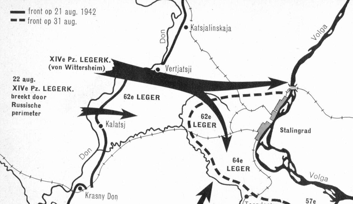 План немецкого генштаба - захватить Сталинград/Источник: https://www.stalingrad.net/maps/stalingrad_map_8.htm
