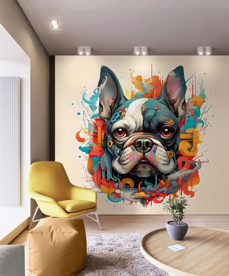 Фотообои с французским бульдогом — визитная карточка Ольги