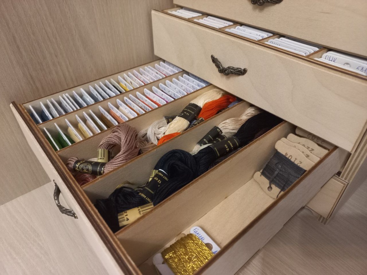 Ящик из комода. Нитки ПНК им. Кирова и Совиный лес