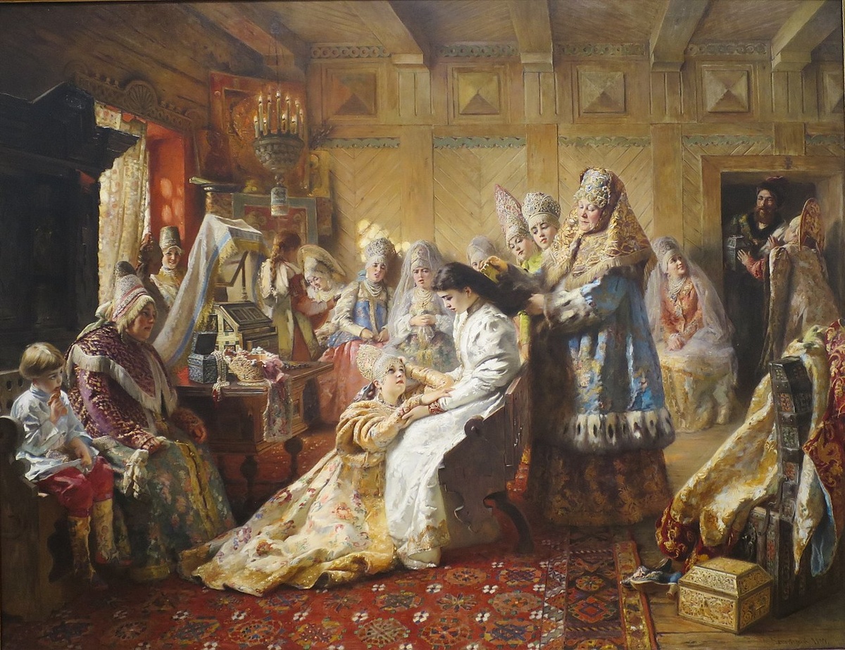 «Под венец» / «Наряд русской невесты»», 1889 г. Музей изобразительных искусств Сан-Франциско, Калифорния, США.