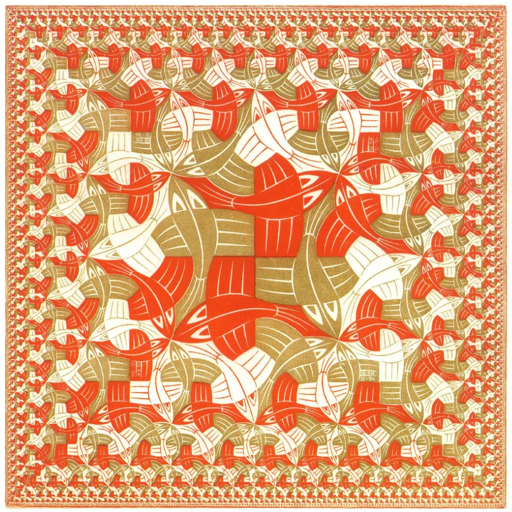 Ограничение площади (в цвете) - Мауриц Корнелис Эшер • Графика, 1964 г