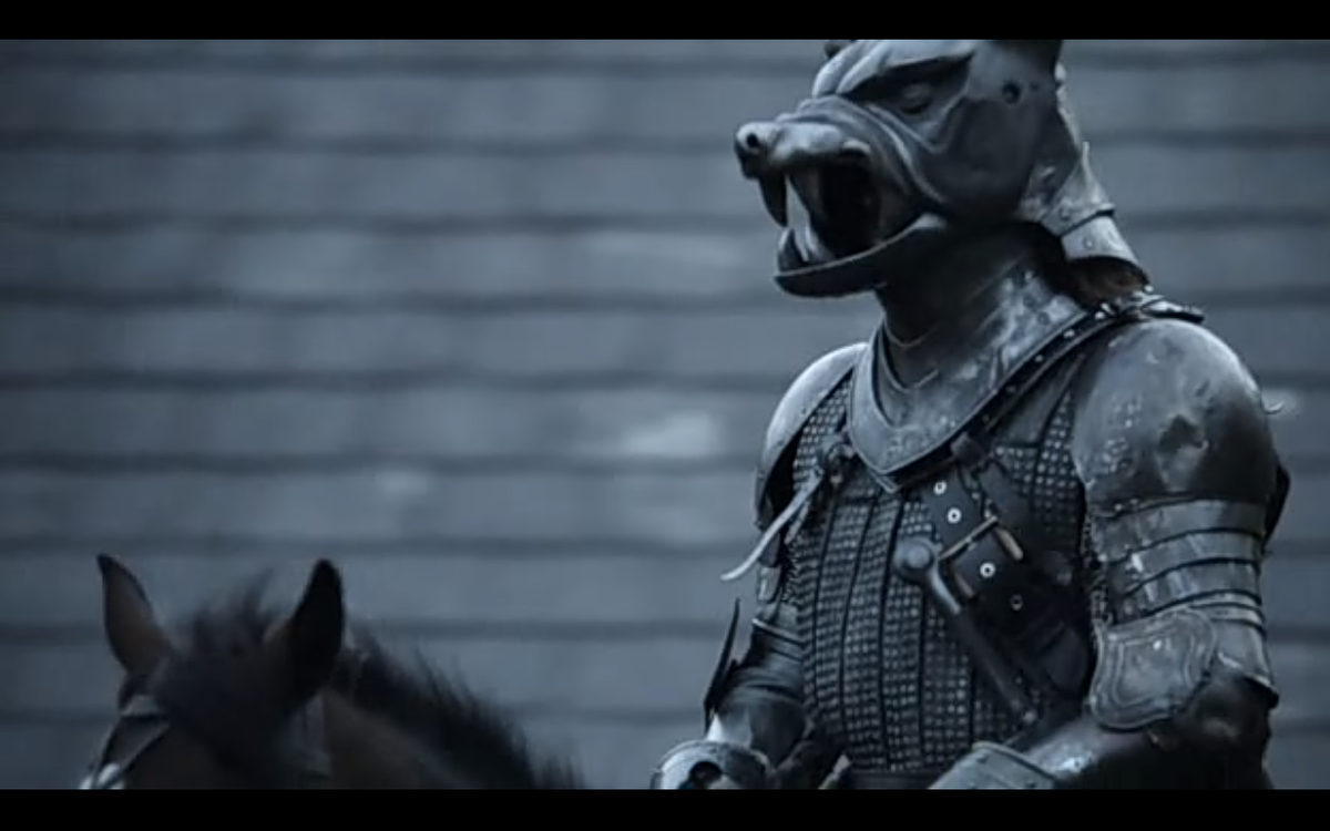 Рыцарские доспехи Сандора Клигана в сериале "Игра престолов"