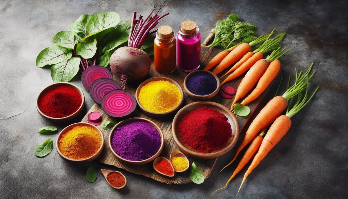 Натуральные ингредиенты: свеклы, моркови, куркумы