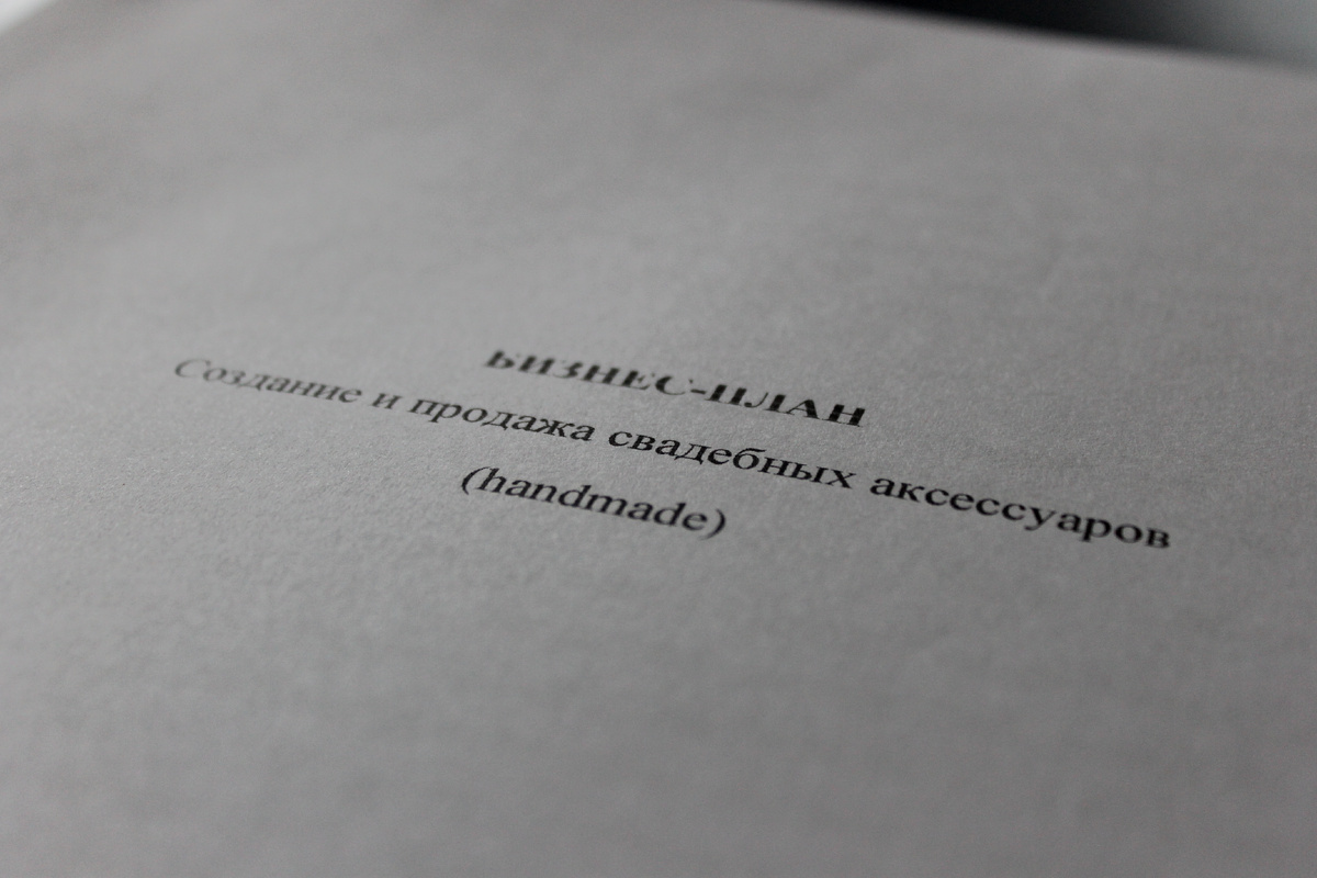 Титульный лист моего бизнес-плана