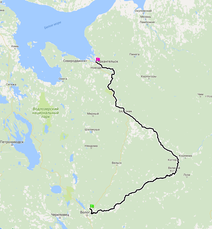 Нитка маршрута.