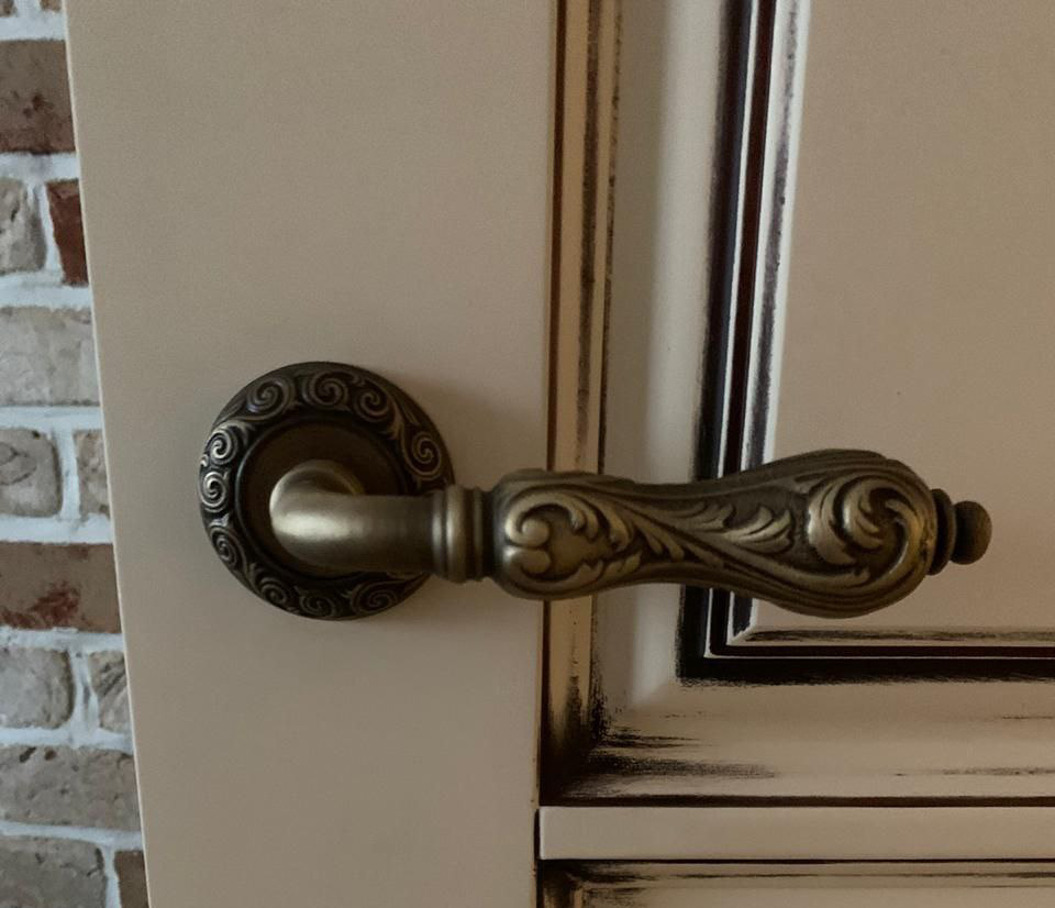 Дверная ручка Fimet Flora, матовая бронза