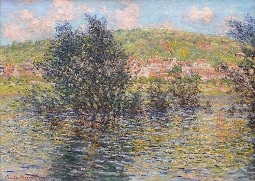 Моне. Сена в Ветёе, солнечный эффект после дождя. 1879.