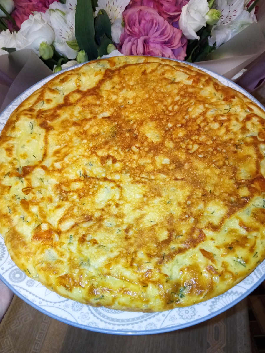 Ароматная сырная лепёшка. Фото автора 