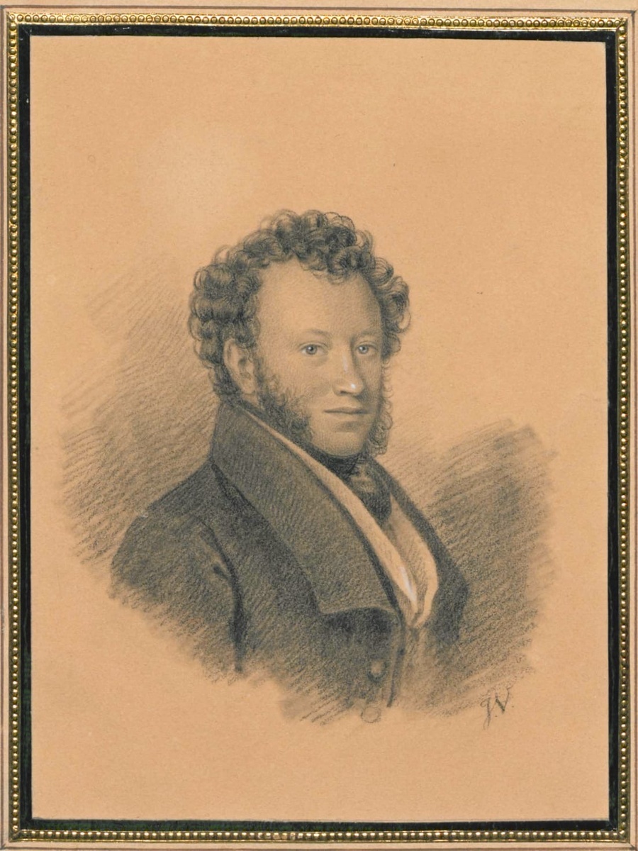 Портрет А.С. Пушкина; И. И. Вивьен 1826-1827 г.