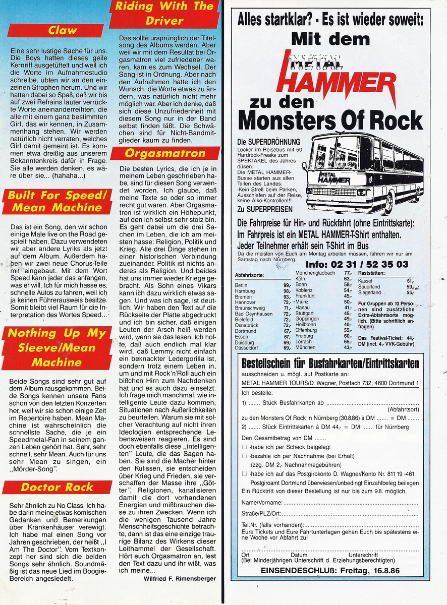 Страница журнала Metal Hammer