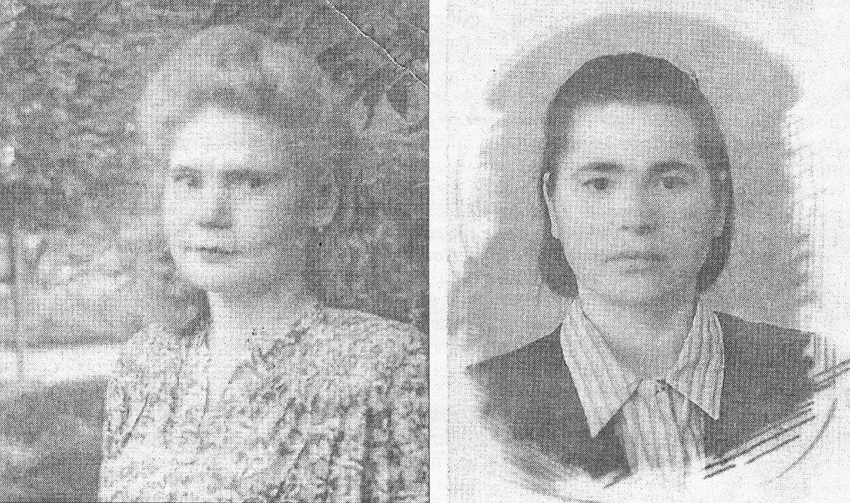 На снимках: Надежда (слева) и её сестра Нина. (Фото 50-60 гг.).