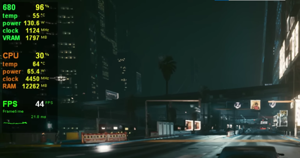 Cyberpunk 2077, минимальные настройки, 720p. Как ни странно...