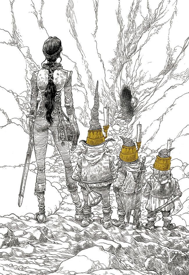 Королева и три х гнома у входа в тоннель, ведущий к соседнему царству (источник фото: https://i.pinimg.com/736x/36/f7/e8/36f7e860d5fa253d6d6a475427c14521.jpg) 