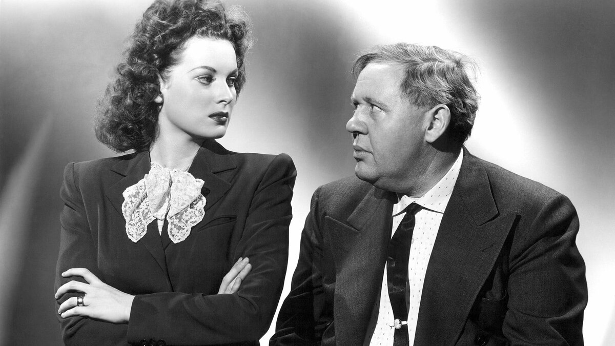 Актриса Морин О’Хара и актер Чарльз Лоутон в фильме Жана Ренуара «Эта земля моя» (This Land Is Mine) 