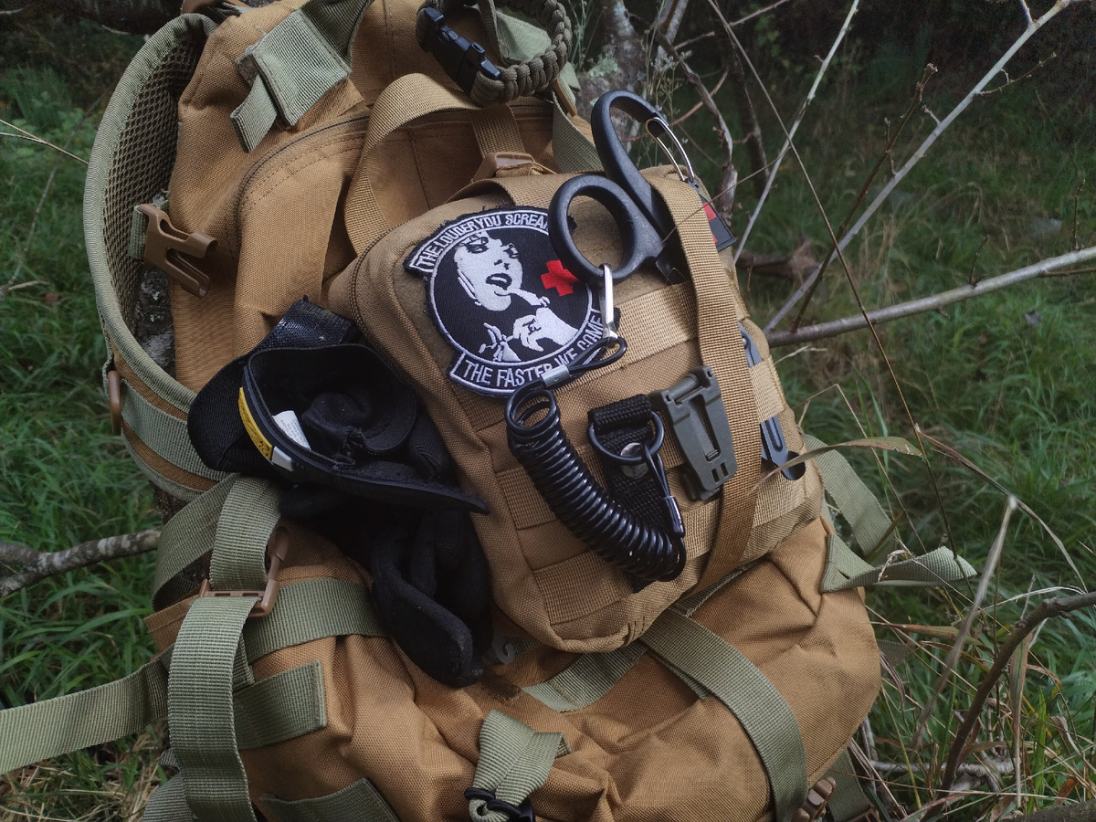 Вариант размещения на рюкзаке 