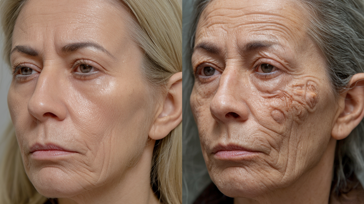 Деформационный тип старения лица