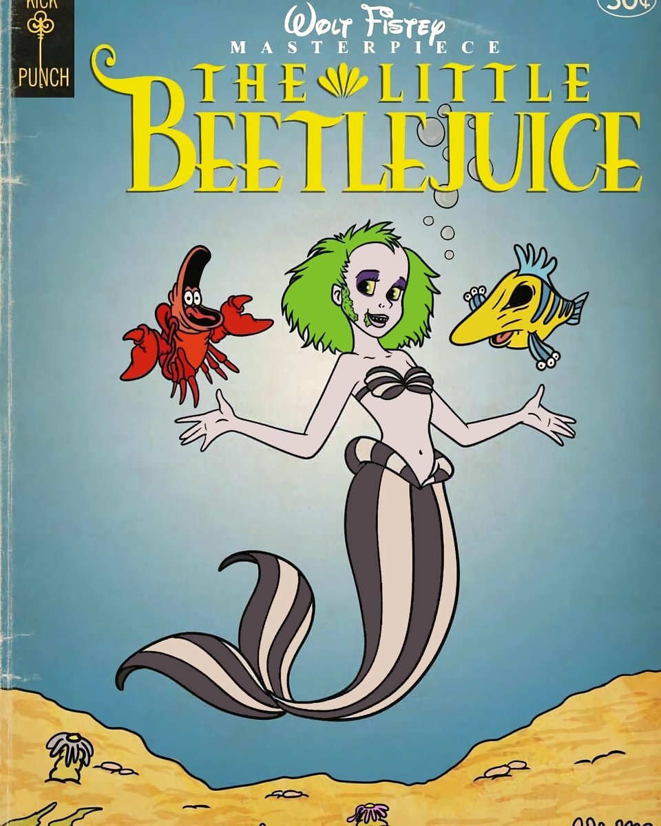 А вот что происходит, если соединить бёртоновский «Битлджус» и любимую всеми «Русалочку» 