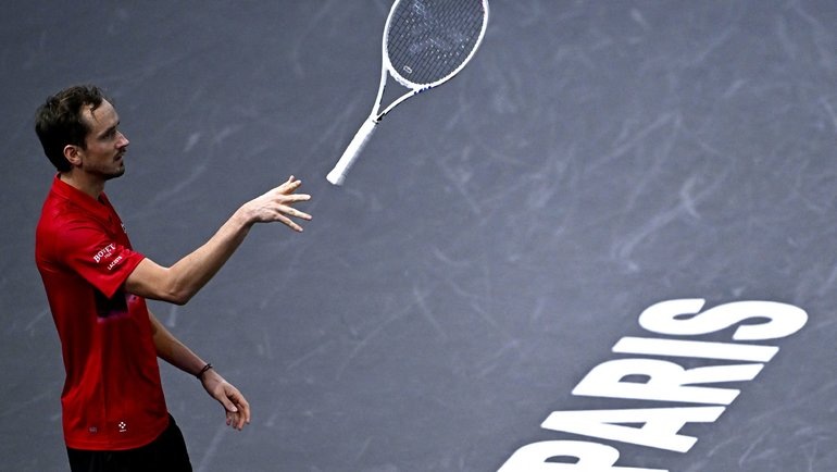    Даниил Медведев во время матча «мастерса» в Париже 30 октября. AFP