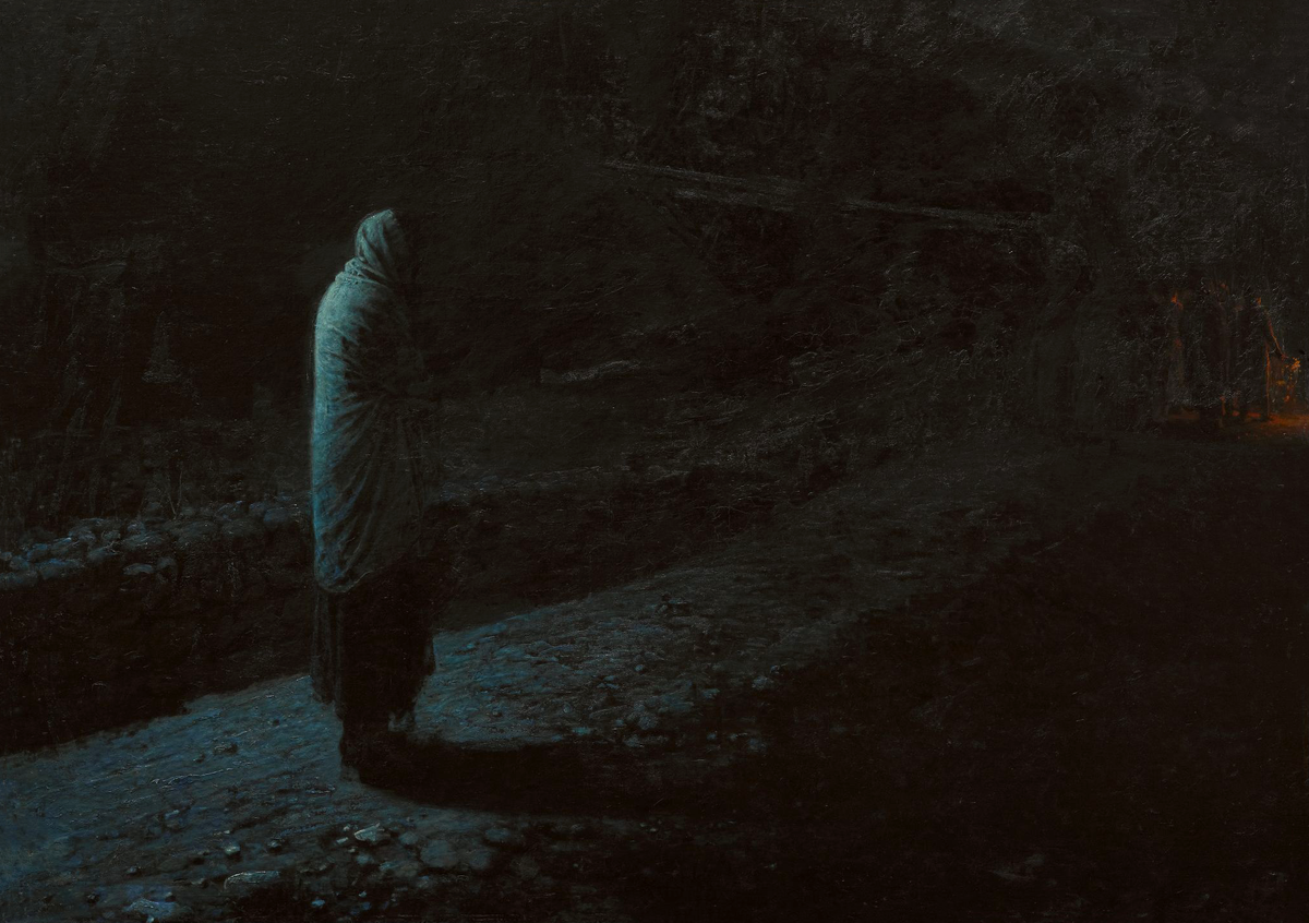 «Совесть. Иуда», (1891) На евангельский сюжет (Ин. 18:3,12-13)
Холст, масло. 149 x 210 см
Государственная Третьяковская галерея, Москва