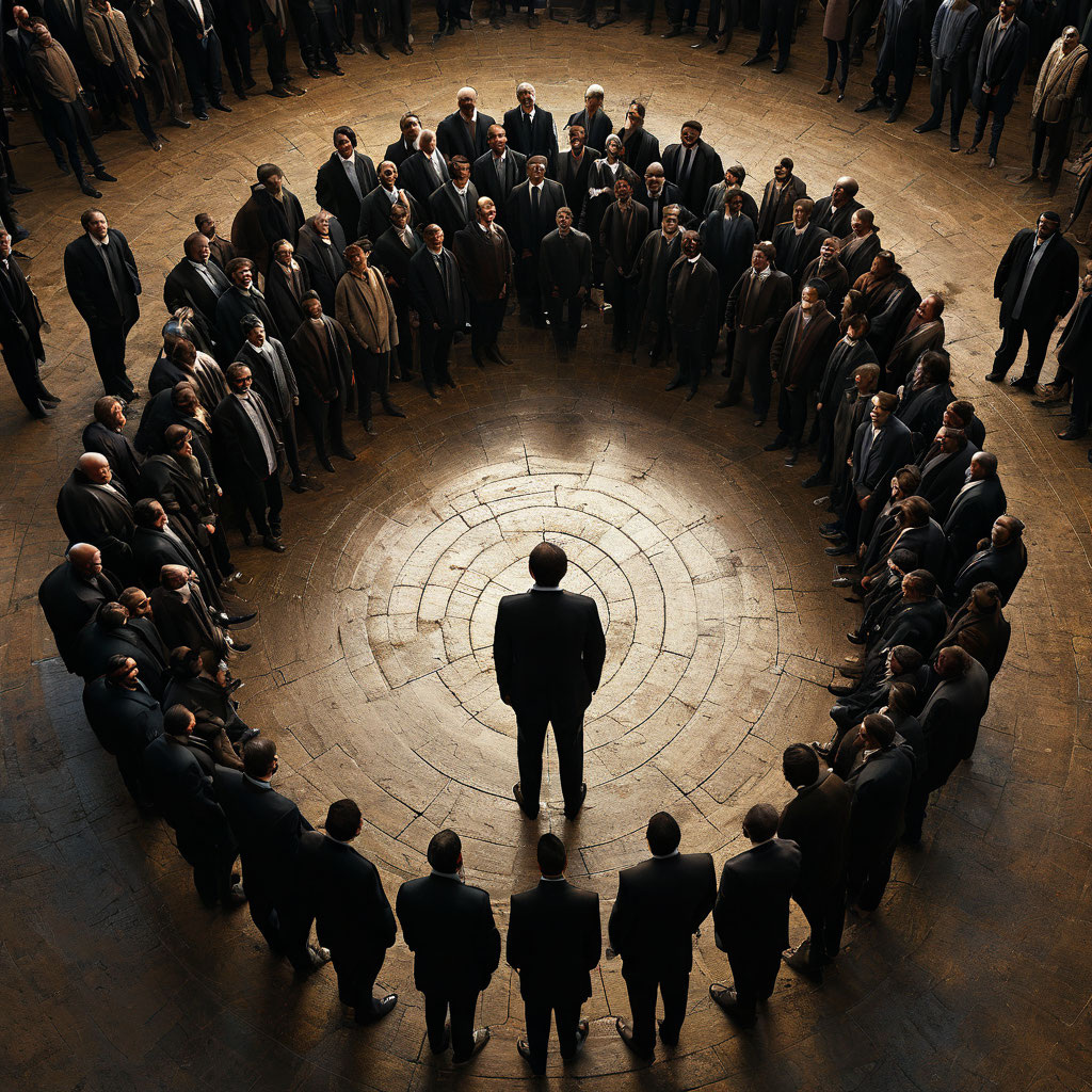 Вот такая картинка от нейросети. Посерёдке армия Паулюса. Шутка. Но вначале был стол со стульями и окном.