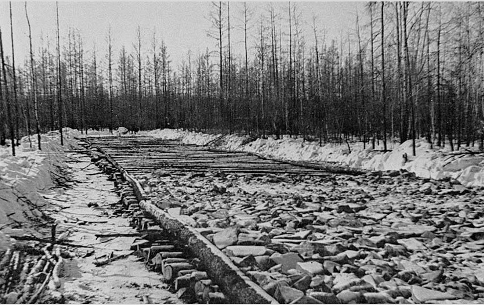 Строительство Колымской трассы. 1932 год.