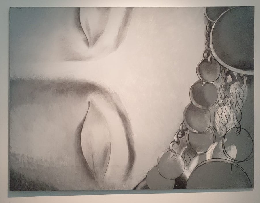 Айдан Салахова Фрагмент Голова из серии Спящая красавица Холст, акрил 1999