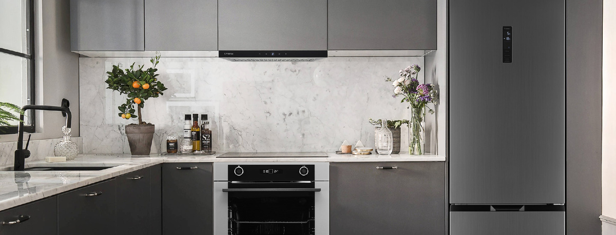 Кухня в одном цвете
