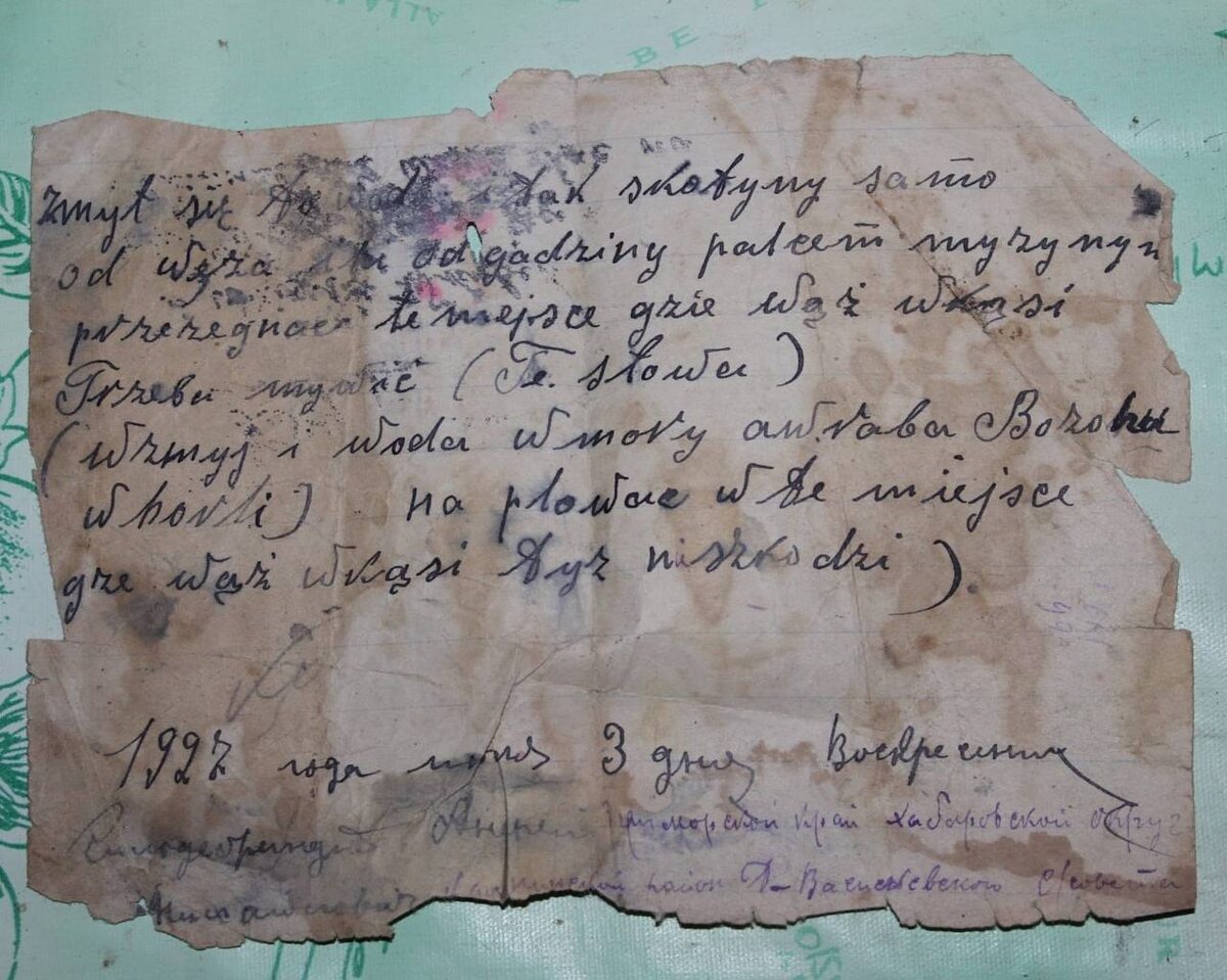 Записи Вильгельма Гиледебранта, сделанные в 1927 году в селе Дмитро-Васильевка Приморского края, Хабаровского округа. 