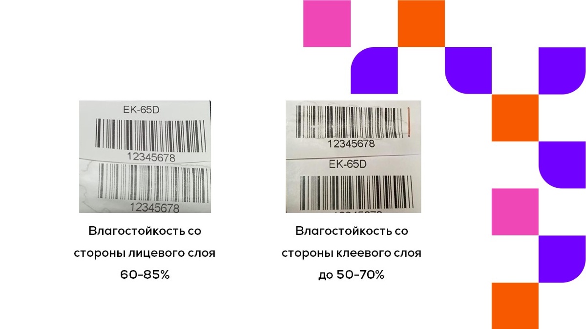 Если на штрихкод попадёт вода, информация пострадает, но не исчезнет — в большинстве случаев этого достаточно