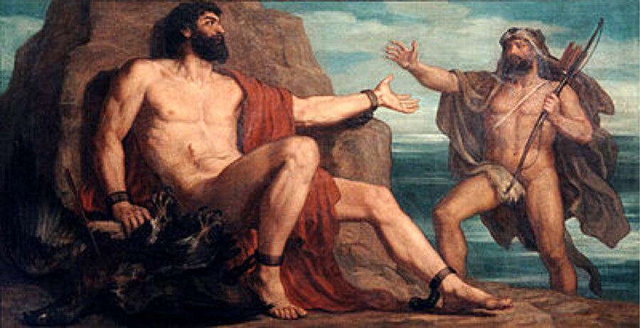Кристиан Грипенкерль. Прометей и Геракл, 1878