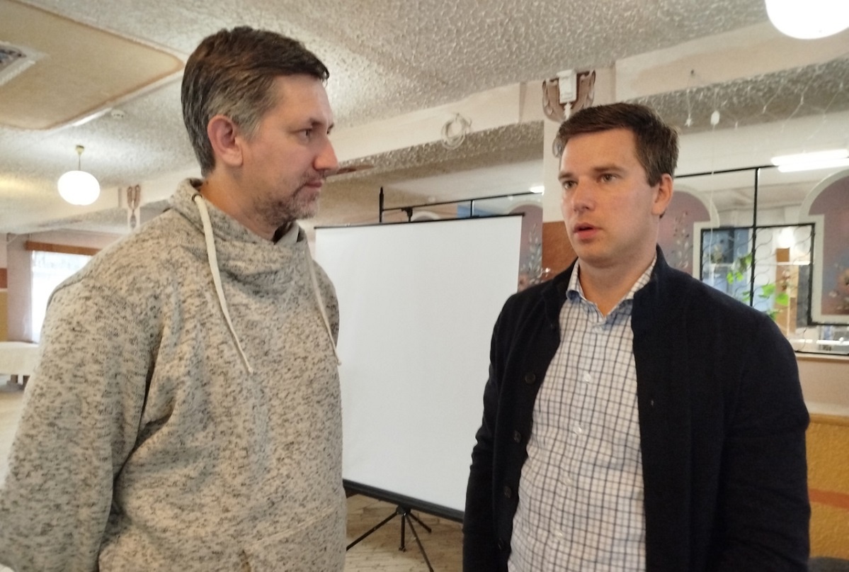    С Дмитрием Кабайло беседует корреспондент «Нижегородского спорта» Дмитрий Витюгов