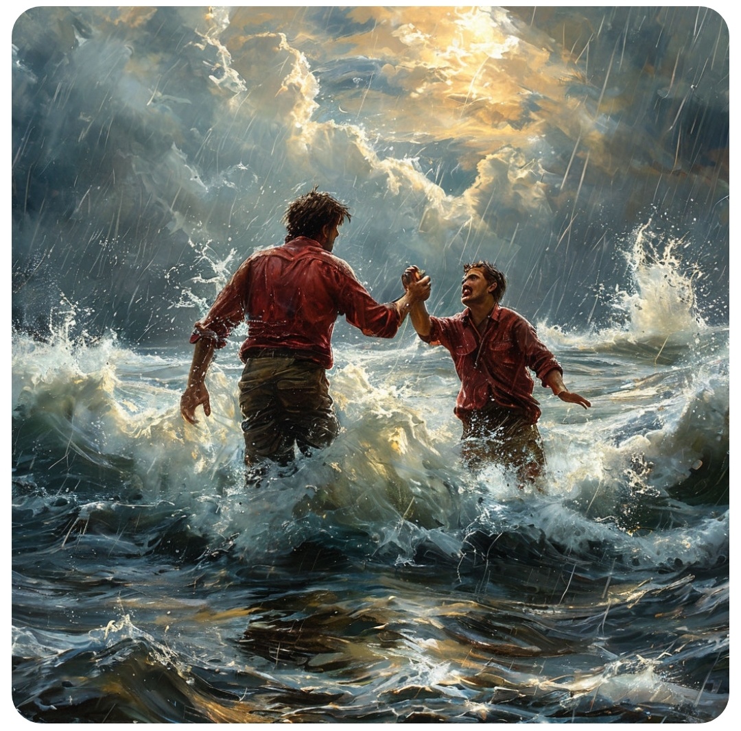 Например спасли тонущего