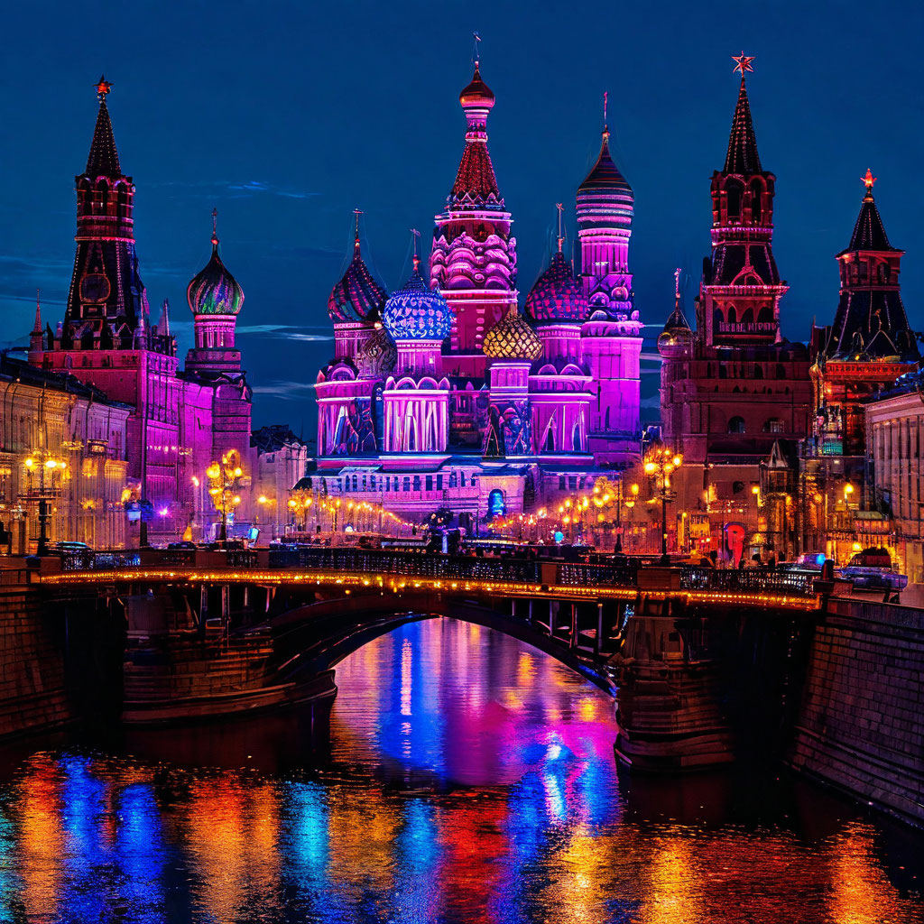 Москва ночью