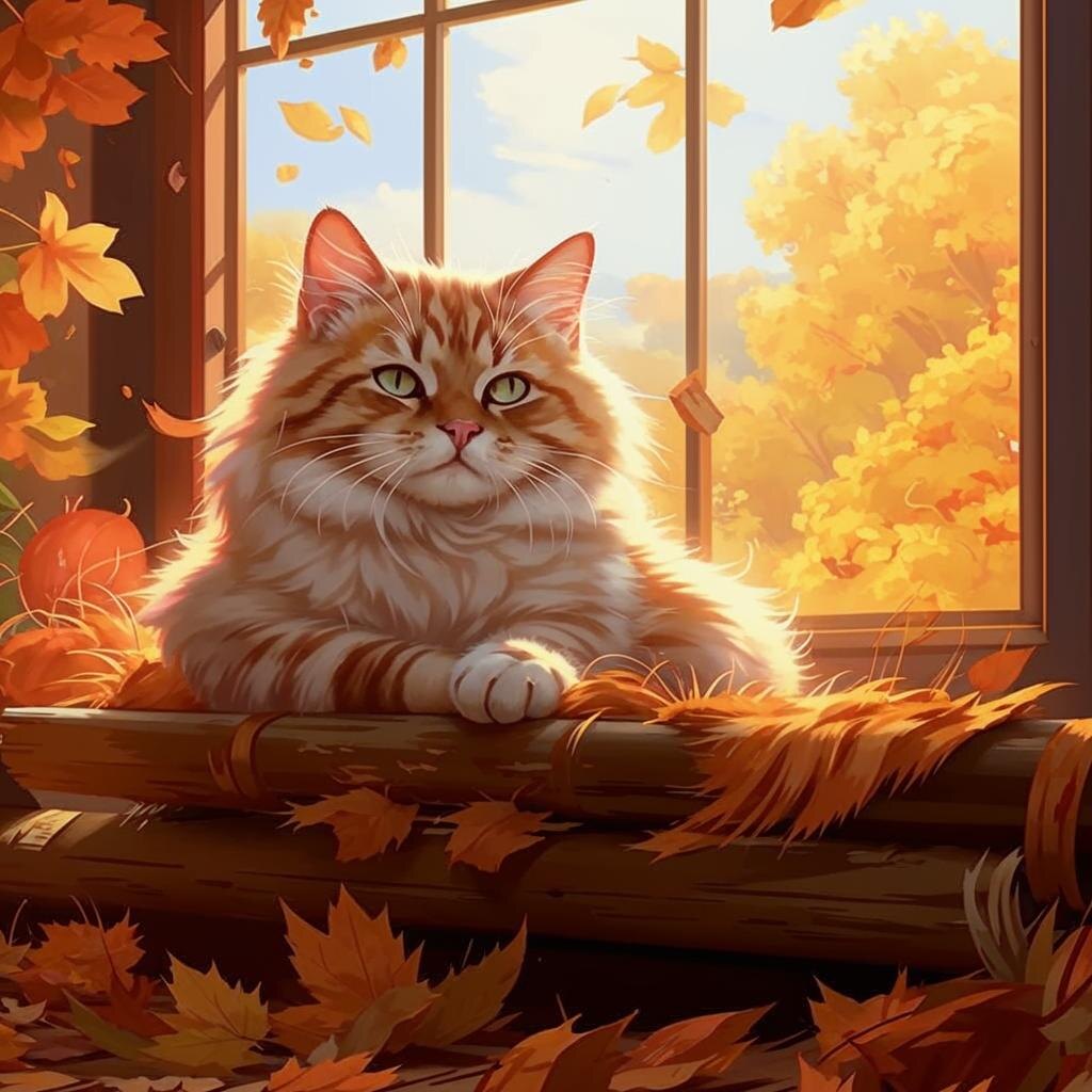 Ленивый октябрьский кот Кандинского